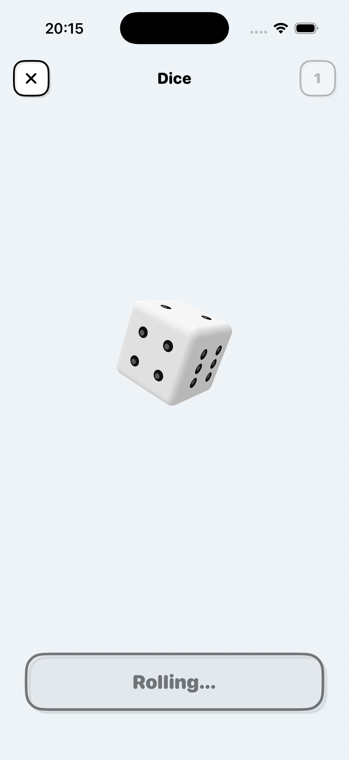 Finger roulette and settings